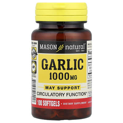 Mason Natural, Garlic, 1000 mg, 100 Softgels