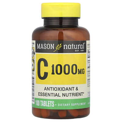 Mason Natural, Vitamin C, 1,000 mcg, 100 Tablets