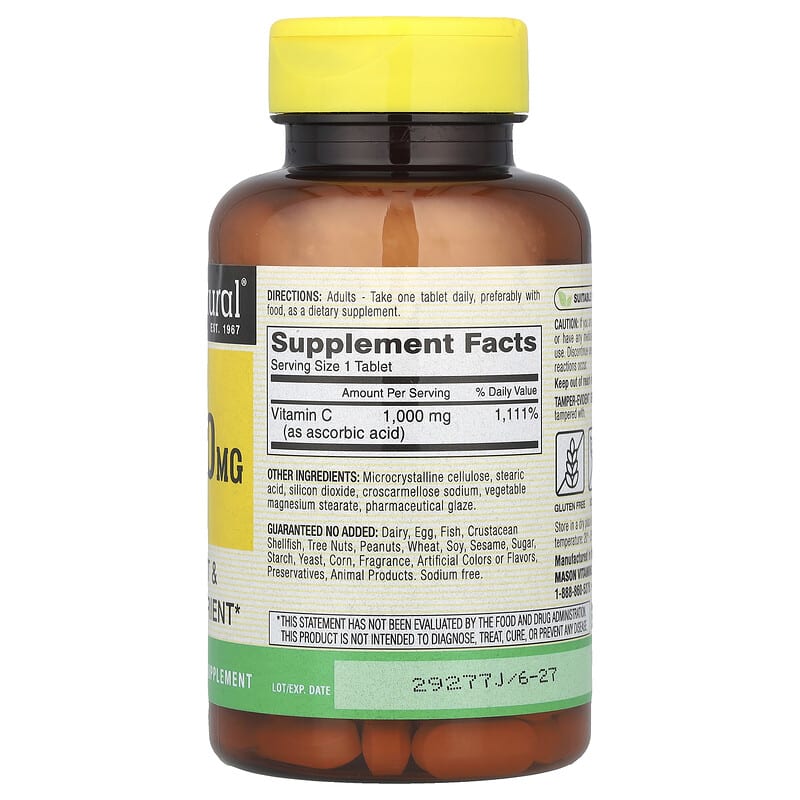 Vitamin C, 1,000 mg, 100 Tablets