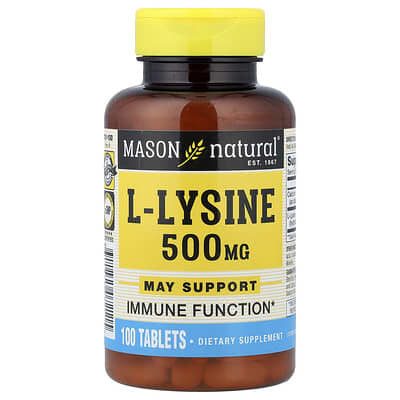 Mason Natural, L-Lysine, 1000 mg, 100 Tablets
