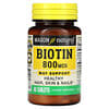 Биотин, 800 мкг, 60 таблеток