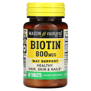Mason Natural, Биотин, 800 мкг, 60 таблеток