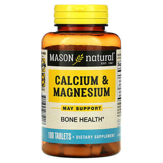 Mason Natural, Calcium & Magnesium, 100 Tablets