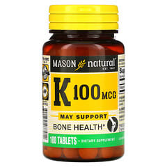 Mason Natural, Vitamin K, 100 mcg, 100 Tablets