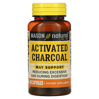 Mason Natural, Carbón activado, 60 cápsulas