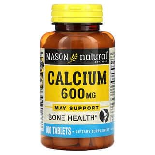 Mason Natural, Cálcio, 600 mg, 100 comprimidos