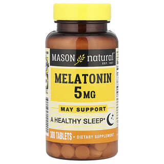 Mason Natural, Melatonină, 5 mg, 300 comprimate