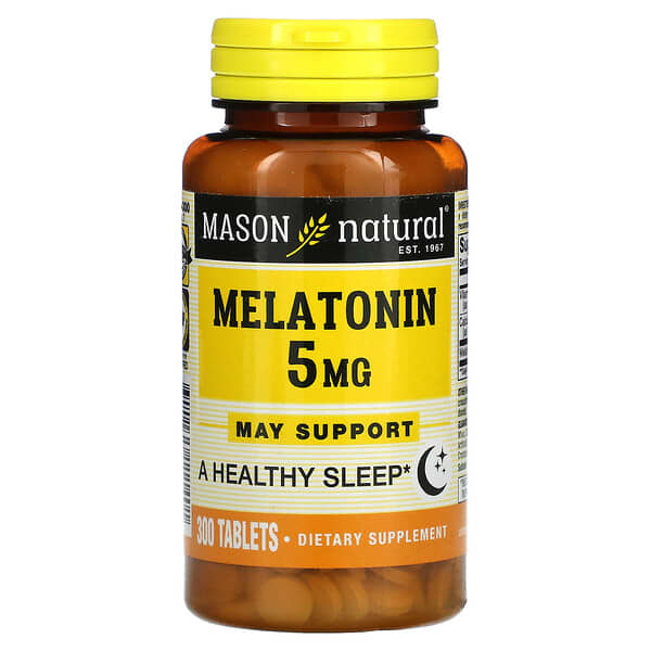 Mason Natural‏, מלטונין, 5 מ"ג, 300 טבליות