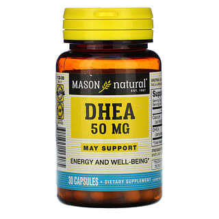 Mason Natural, DHEA, 50 mg, 30 cápsulas  