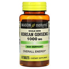 Mason Natural, Koreanischer Ginseng mit ganzen Kräutern, 1.000 mg, 60 Tabletten