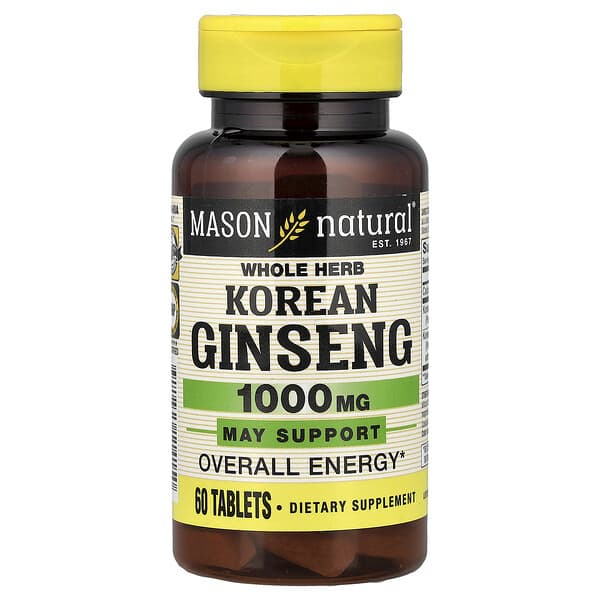 Whole Herb Korean Ginseng, 60 Tablets