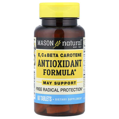 Mason Natural, Vitamins E, C & Beta Carotene, 60 Tablets