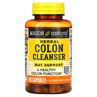 Mason Natural, Limpiador herbal para el colon, 100 cápsulas
