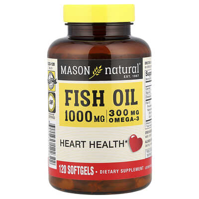 Mason Natural, Fish Oil, 1,000 mg, 120 Softgels