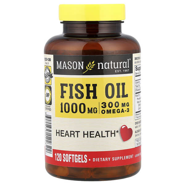 Fish Oil, 1,000 mg, 120 Softgels
