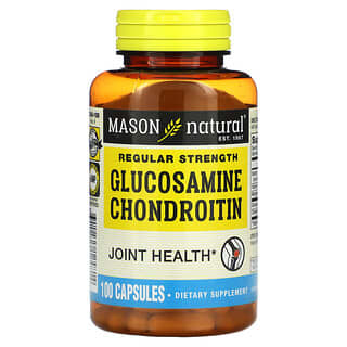 Mason Natural, Глюкозамин хондроитин, обычной дозы, 100 капсул