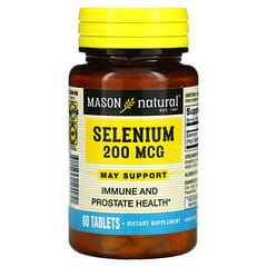Mason Natural, Selenio, 200 mcg, 60 comprimidos