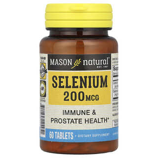 Mason Natural, Selênio, 200 mcg, 60 comprimidos