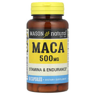 Mason Natural, 瑪卡，500 毫克，60 粒膠囊
