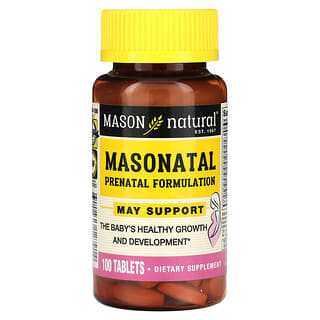 Mason Natural, Masonatal Prenatal Formulation, добавка для беременных, 100 таблеток