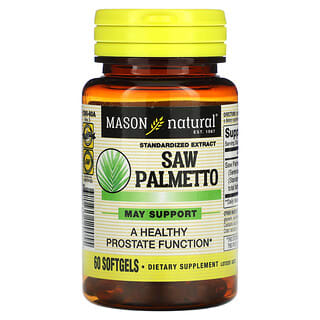 Mason Natural, Saw Palmetto, Extrait standardisé, 60 capsules à enveloppe molle