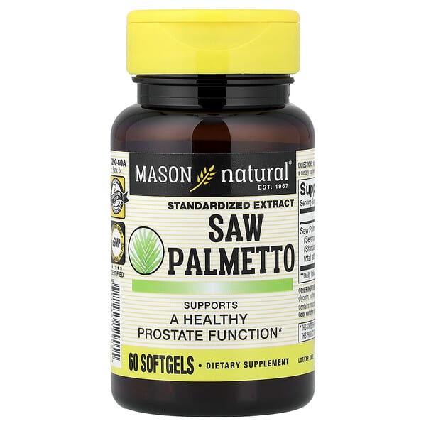 Saw Palmetto, Standardized Extract, 60 Softgels (160 mg per Softgel)