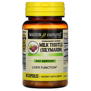 Mason Natural, расторопша (силимарин), стандартизированный экстракт , 60 капсул