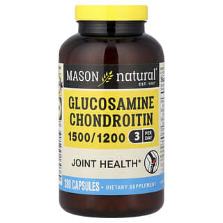 Mason Natural, Glicosamina e Condroitina, 280 Cápsulas