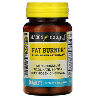 Mason Natural, Queimador de gordura Plus Super Citrimax, 60 comprimidos
