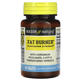Mason Natural, Fat Burner（ファットバーナー）、Super Citrimax（スーパーシトリマックス）配合、タブレット60粒