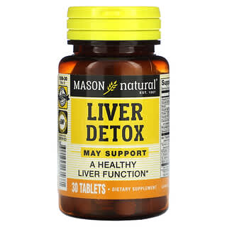 Mason Natural, Liver Detox（リバーデトックス）、タブレット30粒