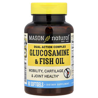 Mason Natural, Glucosamina y aceite de pescado, 90 cápsulas blandas