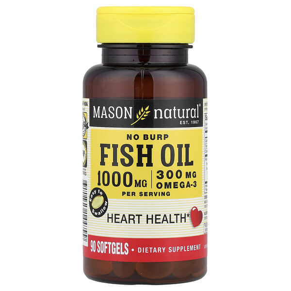 No Burp Fish Oil, 90 Softgels (500 mg per Softgel)