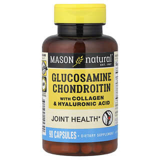 Mason Natural, Glucosamine Chondroitin with Collagen & Hyaluronic Acid, Glucosamin-Chondroitin mit Kollagen und Hyaluronsäure, 90 Kapseln