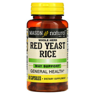 Mason Natural, أرز الخميرة الحمراء بالأعشاب الكاملة ، 60 كبسولة