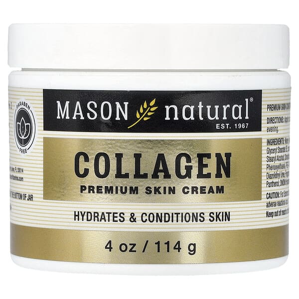Mason Natural, 콜라겐 프리미엄 피부 크림, 배 향, 114g(4oz)