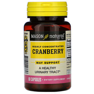 Mason Natural, Cranberry, Highly Concentrated, 60 Capsules
