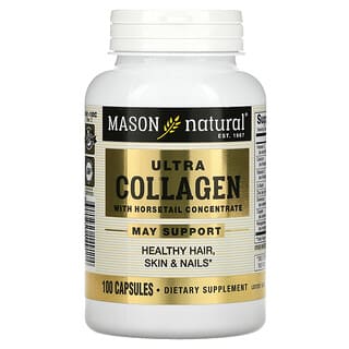 Mason Natural, 超膠原蛋白，富含馬尾濃縮液，100 粒膠囊