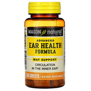 Mason Natural, Улучшенная добавка для здоровья ушей и слуха, 100 таблеток