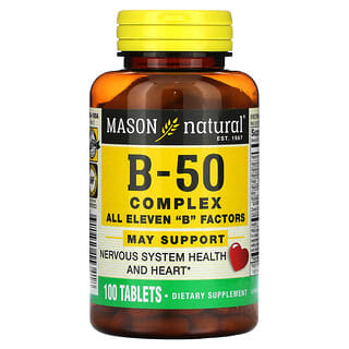 Mason Natural, B-50 Complex, 100 Tablets