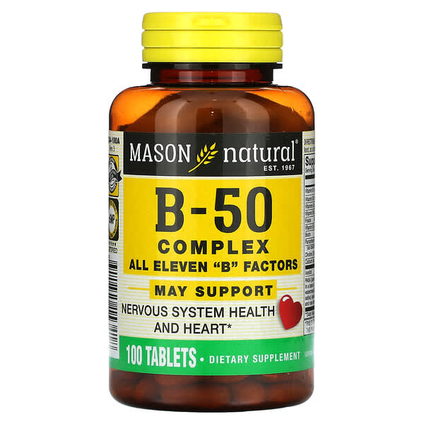 Mason Natural, 비타민B-50 복합체, 100정