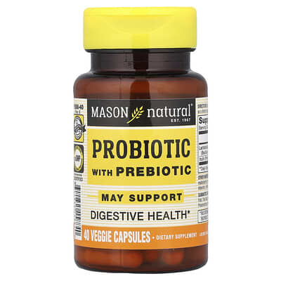 Mason Natural, Probiotics with Prebiotics, 40 Vegetarian Capsules