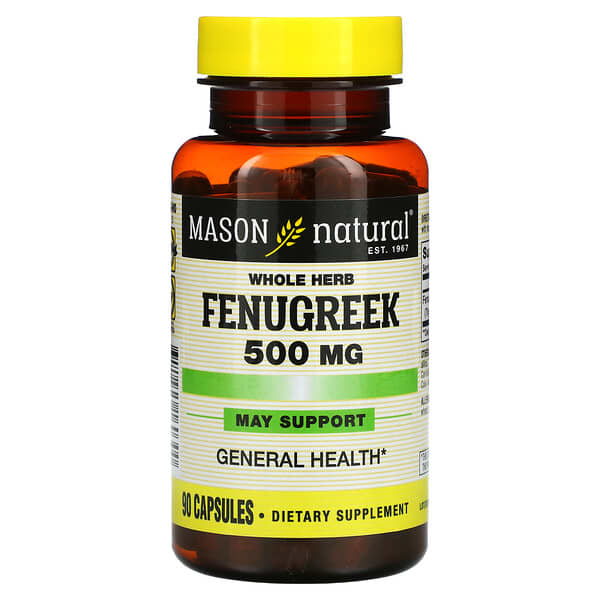 Mason Natural, Fenugreek, 500 mg, 90 Capsules (Товар знято з продажу) 