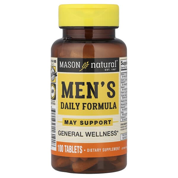 Mason Natural Men's Daily Formula, 100 Tablets