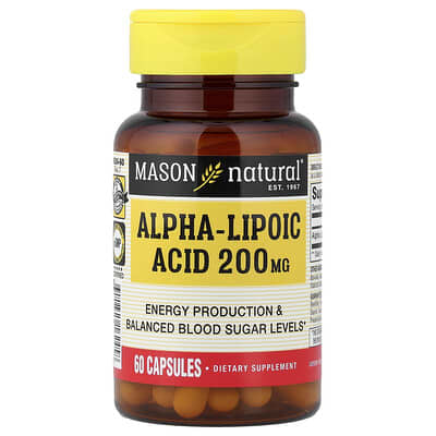 Mason Natural, Alpha-Lipoic Acid, 200 mg, 60 Capsules