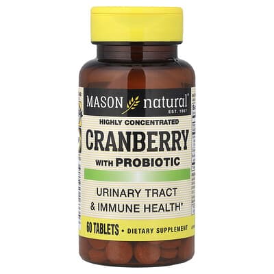 Mason Natural, High Strength Cranberry with Probiotics, 60 Tablets