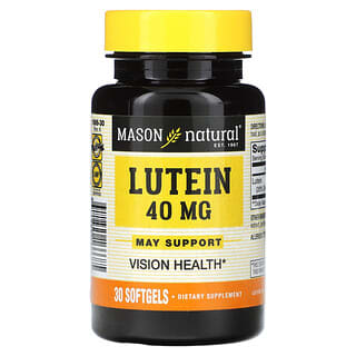 Mason Natural, лютеїн, 40 мг, 30 капсул
