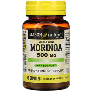Mason Natural, Whole Herb Moringa, 500 mg, 60 Capsules