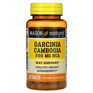 Mason Natural, гарциния камбоджийская, 500 мг, 60 таблеток