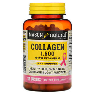 Mason Natural, Collagen 1,500 with Vitamin C, 120 Capsules